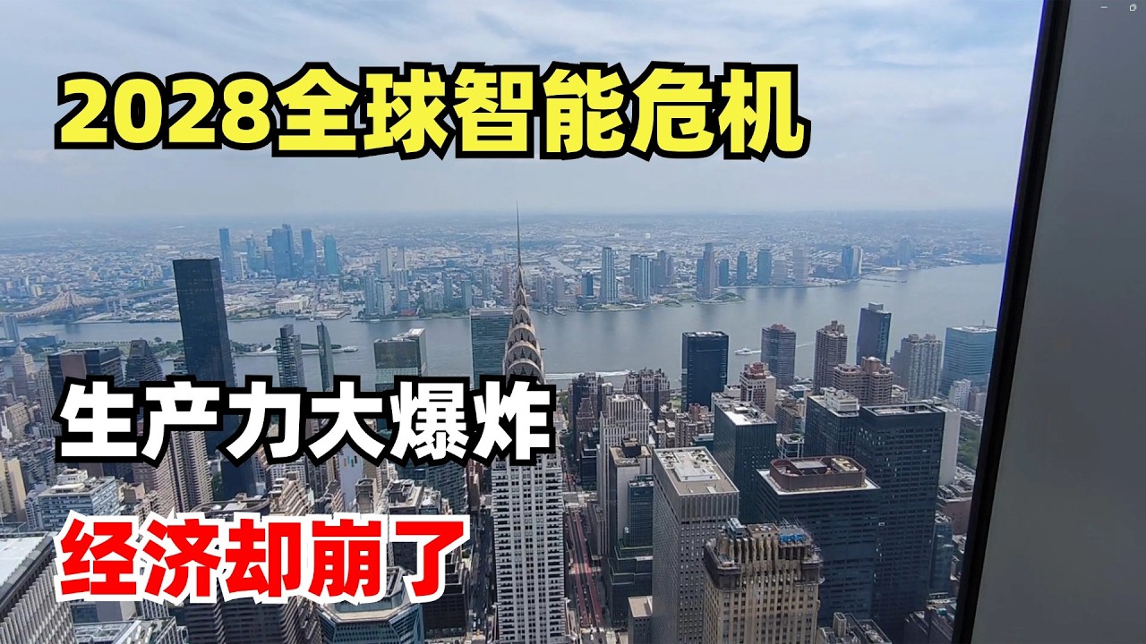 2028全球智能危机，白领失业潮，生产力大爆炸，经济却崩了，进入通缩时代，房价爆跌