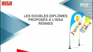 Journée Portes Ouvertes 2021 - Webinaire Les doubles diplômes à l'INSA Rennes