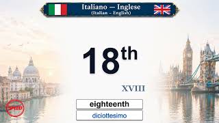 Italiano — Inglese Italian – English  Lesson 12 – Speed： Ordinal Numbers — Numeri ordinali