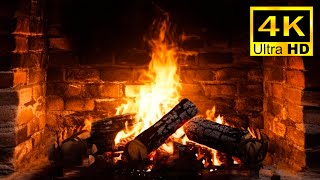 🔥 Relaxing With Cozy Fireplace (3 Hours) 🔥 Burning Logs Crackling Fire Sounds 4K Ultra Hd