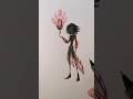 Genshin Impact Art: Drawing Arlecchino’s Dark Elegance 🕯️#art #drawing #shorts