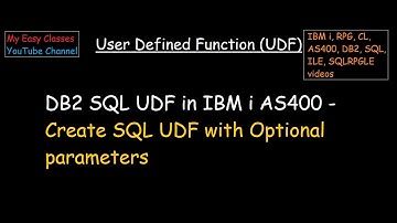 Optional parameter in SQL UDF on IBM DB2 for i SQL