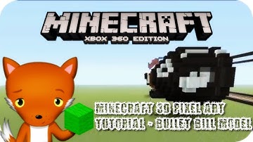 MineCraft 3D Pixel Art Tutorial - Bullet Bill Model