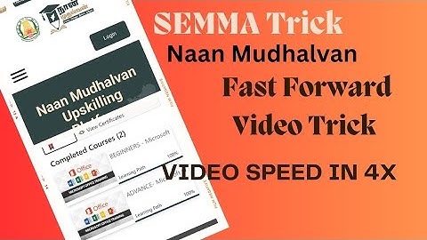 Naan Mudhalvan Video Speed Control In Tamil Naan Mudhalvan