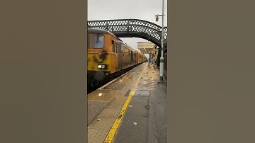 2 Class 73s Dick Mabutt and des o brien passing Pevensey and Westham on a colas operated test train
