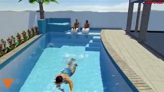 Endless™ Pools Fastlane® Swim in a Rectangular Pool