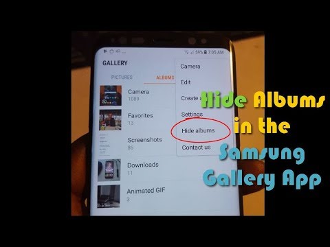 सैमसंग गैलरी ऐप गैलेक्सी S8 में एल्बम छुपाएं