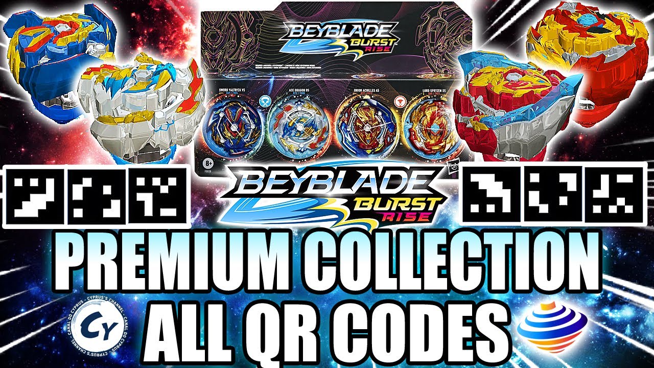 Kommerciel maksimere midtergang ALL PREMIUM COLLECTION QR CODES BEYBLADE BURST RISE APP QR CODES CYPRUS  CHANNEL ZANKYE COLLAB - YouTube