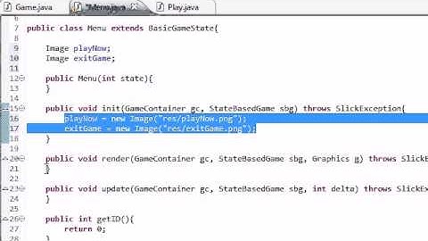 Java Game Development with Slick - 14 - Building the Main Menu