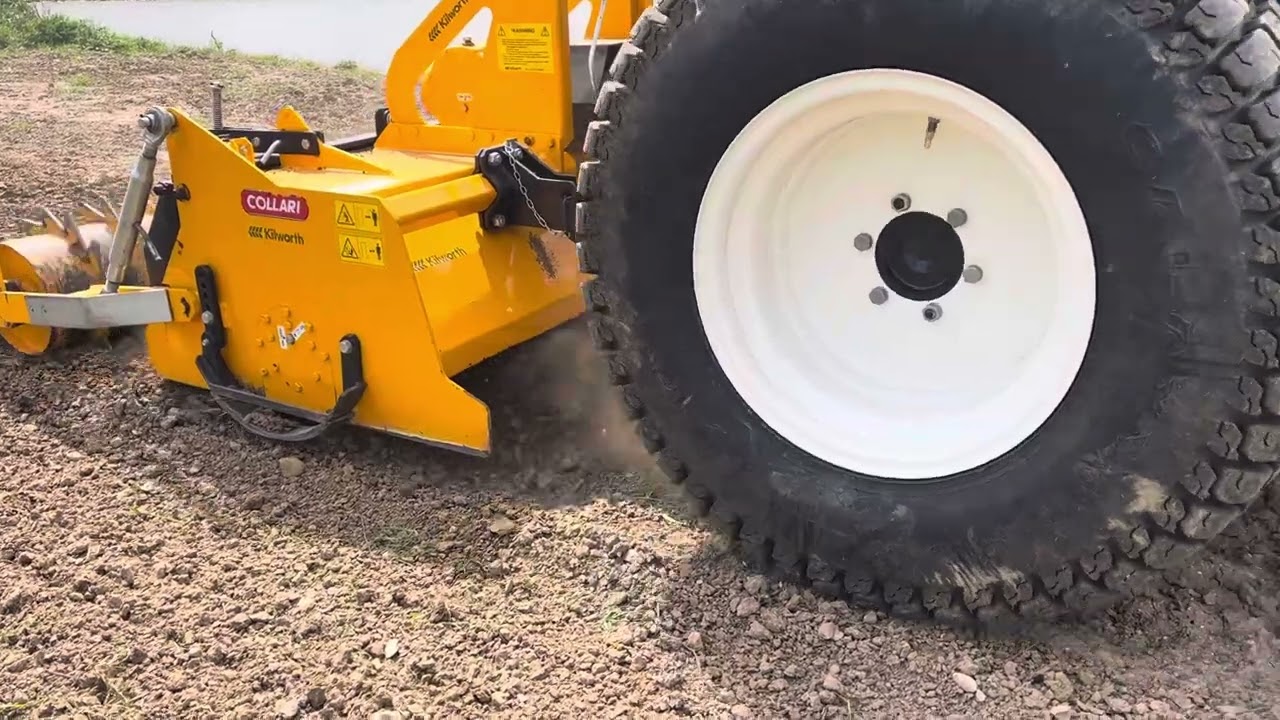Rotovating with a Collari stone burier