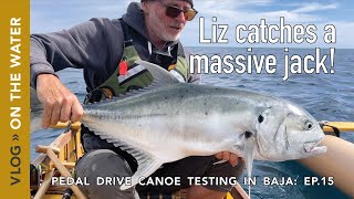 Liz Catches a Massive Jack Crevalle, From a Canoe!