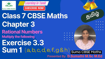 CBSE Class 7 Maths | Rational Numbers | Exercise 3.3 Sum 1 (a, b, c, d, e, f, g & h)|Sumo CBSE Maths
