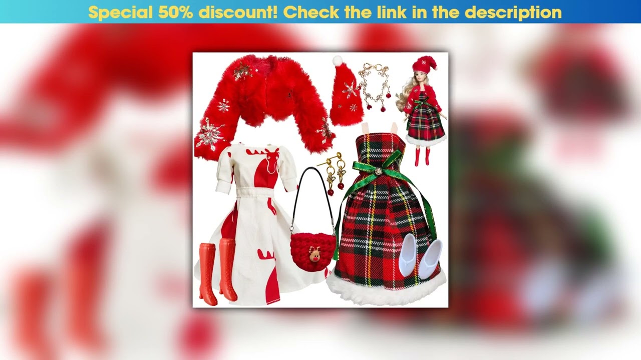 Best Seller 1/6 BJD Doll Princess Noble Winter Dress Hat Design With Cape Pretty Christmas Dress Su