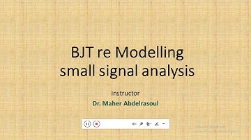 BJT re modelling AC analysis