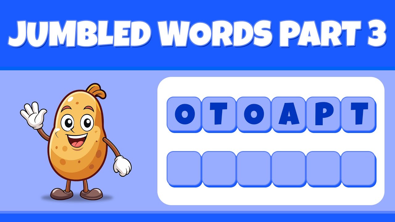 Jumbled Words - 3 | Fun Word Game for Kids | Educational I unscramble words I puzzle I brain games