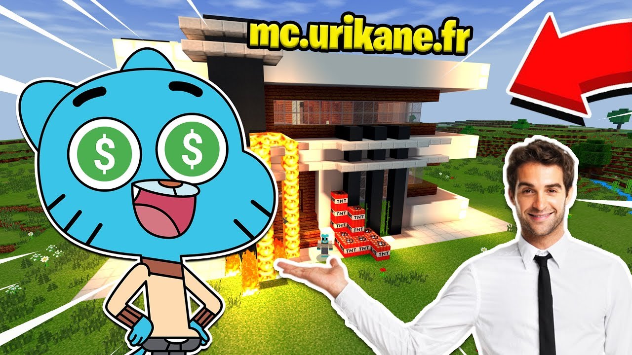 GUMBALL ACHÈTE UNE VILLA SUR MINECRAFT !! TROLL MINECRAFT - YouTube