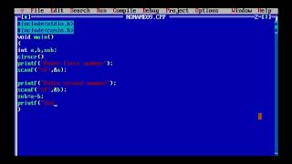 Subtraction in C programming language. How to print two numbers subtraction in C