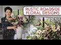 Floristry Tutorial: Rustic informal road side gatherings into a white tin container