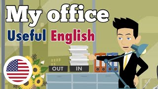 Learn Useful English: my office - with subtitles