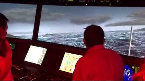Plymouth university navigation suite bridge simulator