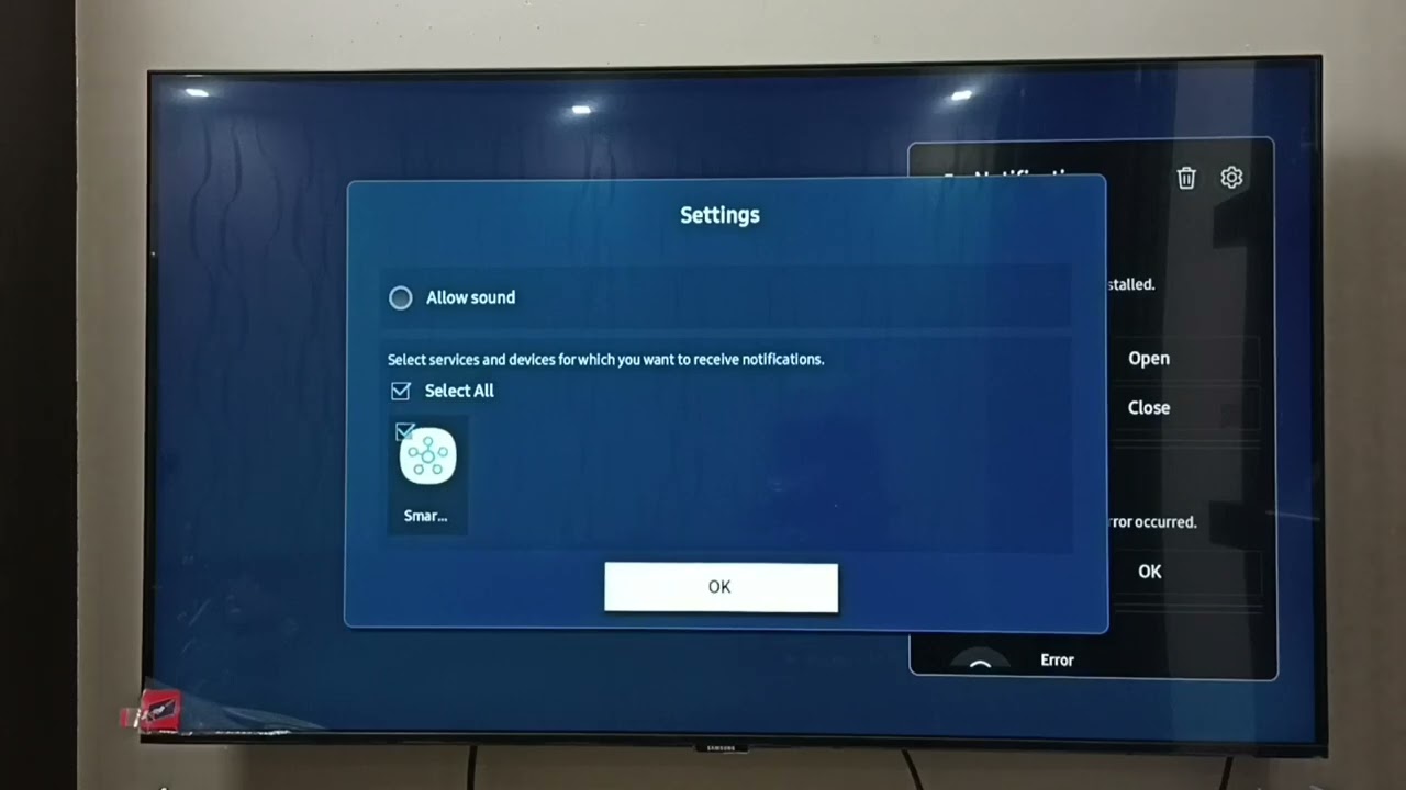 Turn off Samsung Smart TV system sounds and notifications