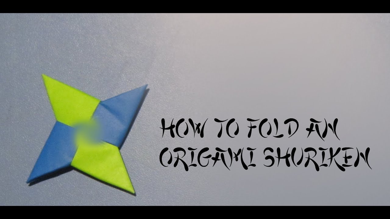 Fold an Origami Shuriken (Ninja Throwing Star)