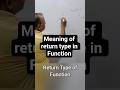 Return Type in Function in C Program, #cprogramming #clanguage #code #coding #coder