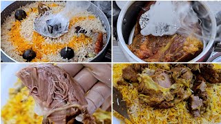 When mandi meat and mandi rice are cooked in this way, they are delicious
