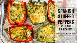 Irresistible Spanish Stuffed Peppers with Rice & Chickpeas