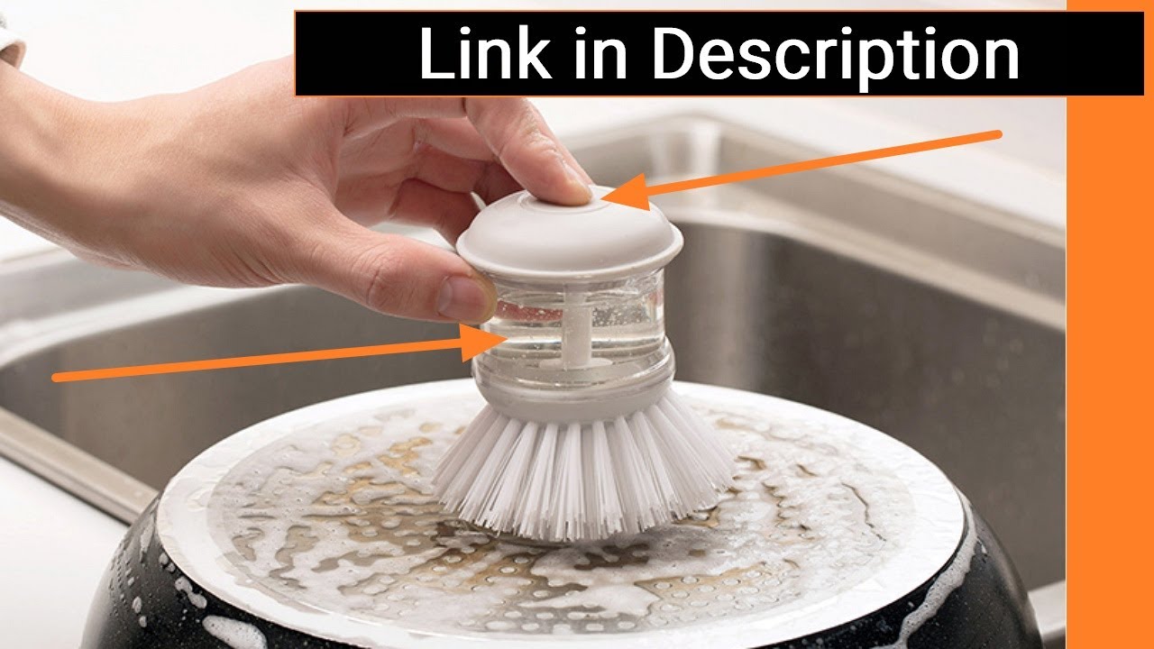 Kitchen smart dishwashing brush with soap or detergent dispenser life