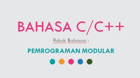 Pemrograman Modular