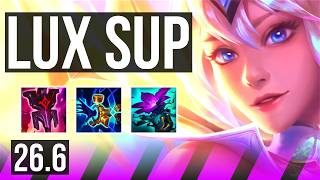 LUX & Draven vs PYKE & Corki (SUP) | 51K damage | NA Master | 26.6