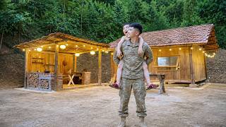 Single Dad and Veteran Building a Warm Outdoor Kitchen with His Son.  Touching story
