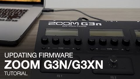Zoom G3n / G3Xn: Updating the Firmware