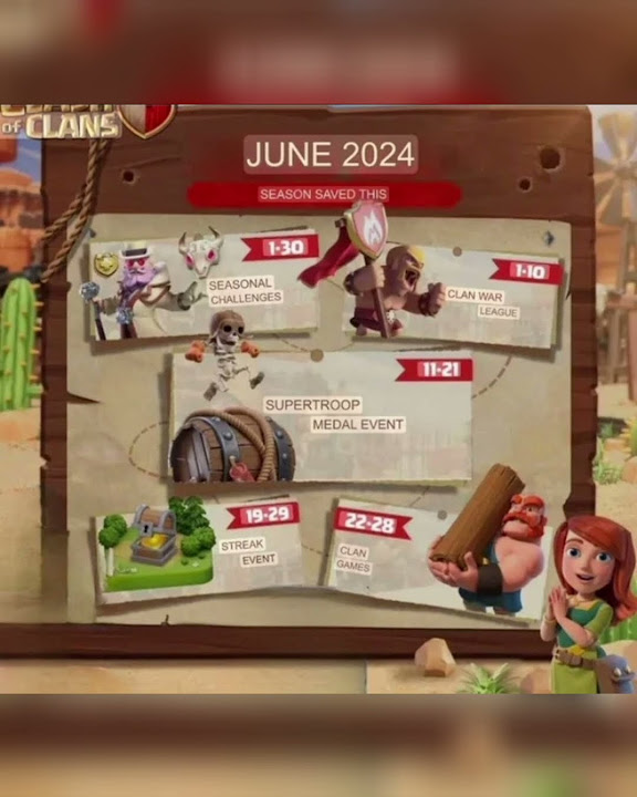 Clash of Clans. JUNE CALENDAR. Clashofclans coc th16 supercell 