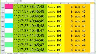 heute Lotto 6 aus 49 Summe 198 video 1006