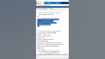 Extract data from PDF using MATLAB #Shorts
