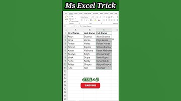 Excel First and last name merge trick | #excel #exceltips #exceltutorial #exceltricks #excelmaster
