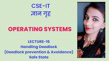 Lec-16 Handing Deadlock ||  Deadlock prevention & Avoidance || safe state By-Sonika Bhatnagar