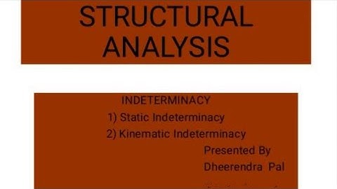 Static Indeterminacy ।। Kinematic Indeterminacy ।। Indeterminacy Of Structure ।। Part 2 ।। TOS ।। SA