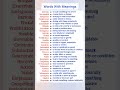 Daily Used Words With Meanings. Learn English Vocabulary and Lesson