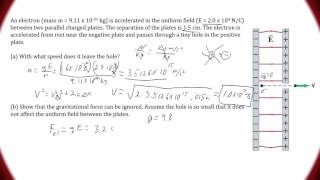 Advanced Physics 6.4b - Electrostatics - Charged Particles in E-Fields