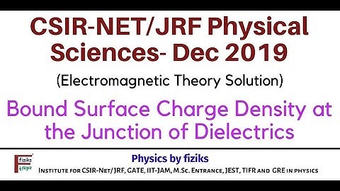 CSIR-NET/JRF-Dec 2019: Physical Sciences:EMT: Bound Surface Charge Density at Junction of Dielectric