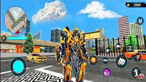Bumblebee Multiple Transformation Jet Robot Car Game New Mission #6 - Android Gameplay
