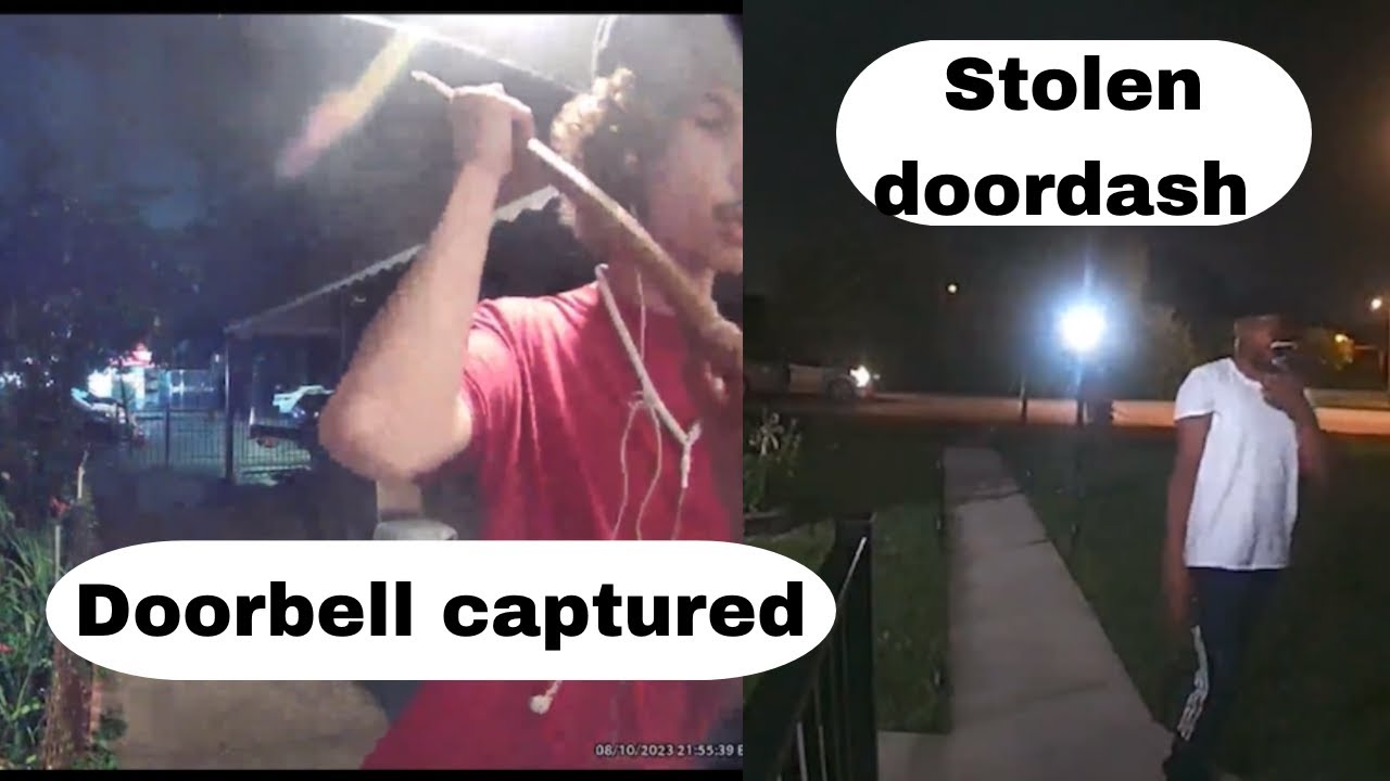 Police chase Stolen doordash Doorbell captured YouTube