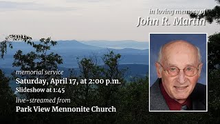 John R Martin Memorial Service