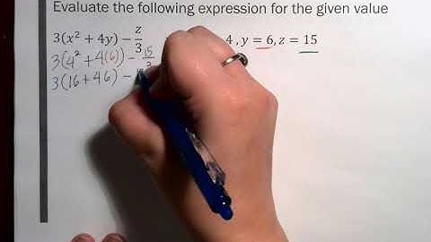 Evaluating Algebraic expressions with multiple variables