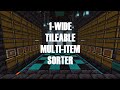 1-Wide Tileable Multi-Item Sorter | Minecraft Java Edition