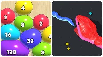 Blob Merge 3D vs Snake Clash.io - (ASMR Game, All Max Level)