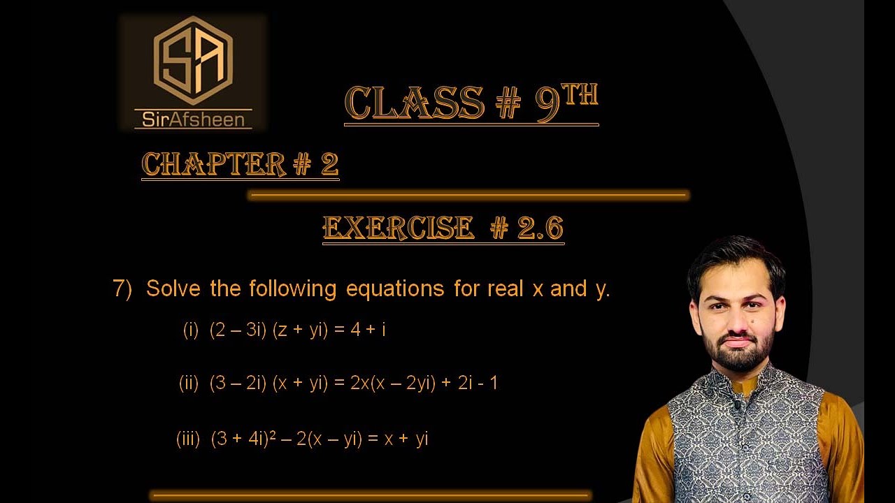 Class 9 Chapter 2 Exercise 2.6 Part#7 Q#i #ii & #iii - YouTube